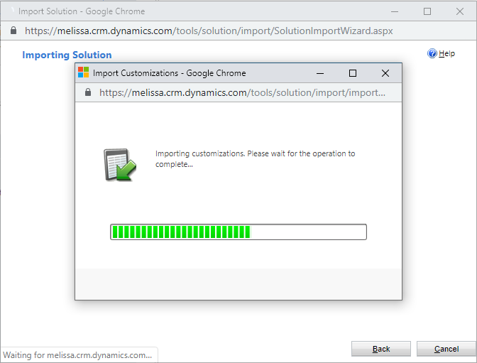 Wait for importing to finish