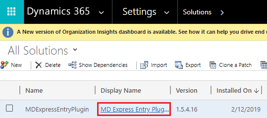Click MD Express Entry Plugin