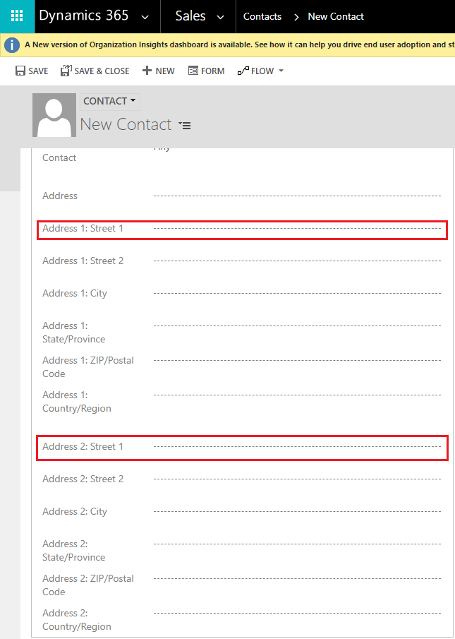 Address Fields