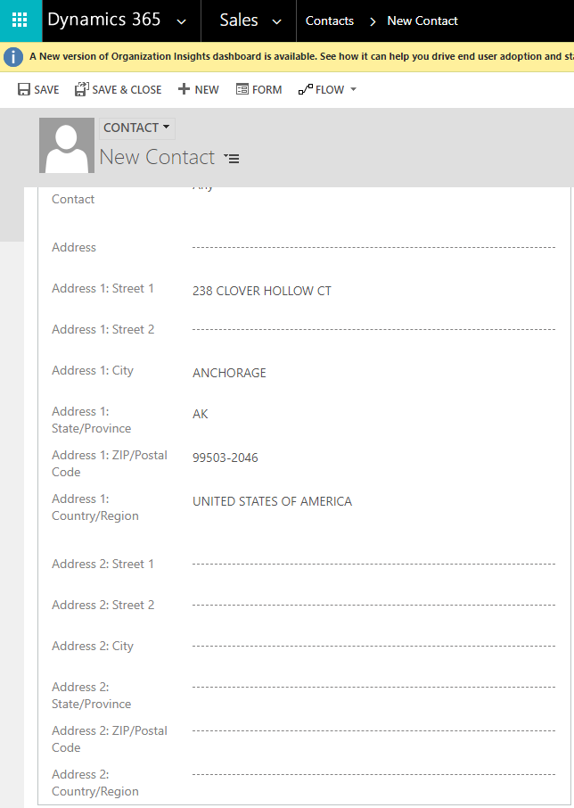 Filled Fields Example