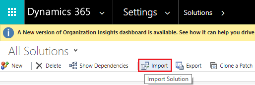 Click Import