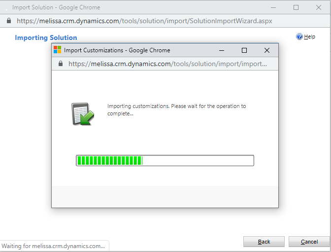 Wait for importing to finish