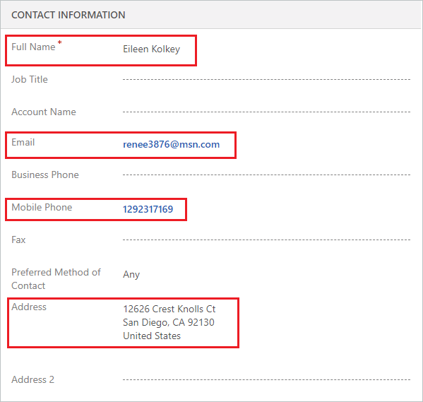 Enter input information