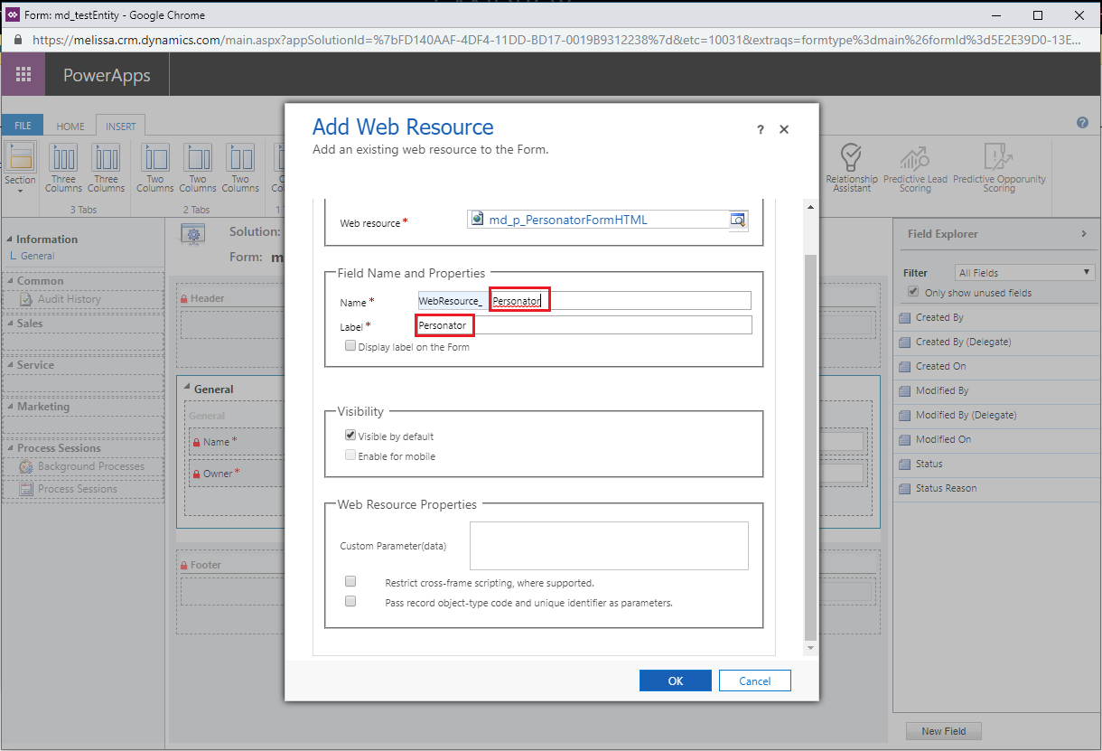 Name the Web Resource
