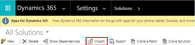 Click Import