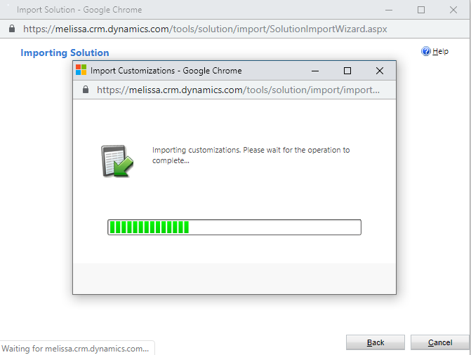 Wait for importing to finish