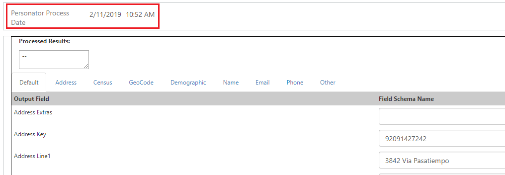 Verify Process Date