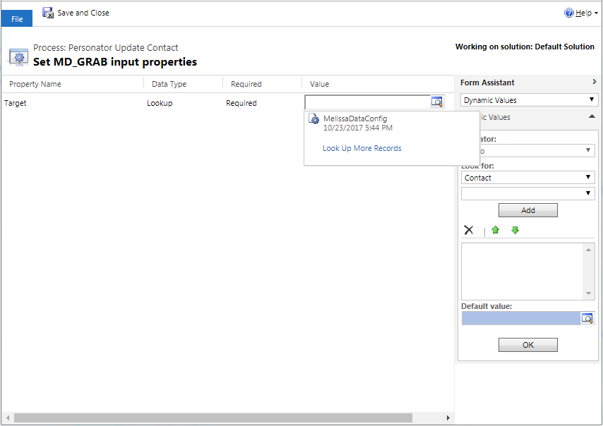Configuration Entity
