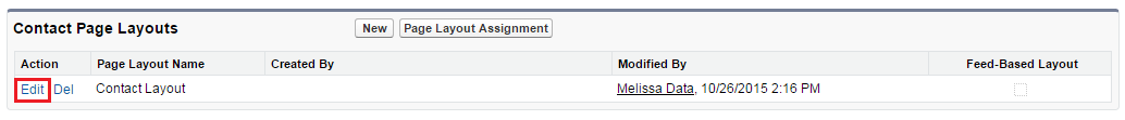 Edit the page layout