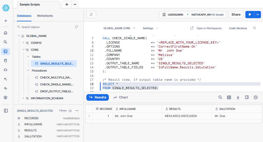 ../../_images/Snowflake-GlobalName-Stored-Procedures-Check-Single-SQL-Result-Selected-Fields-Table-View.png