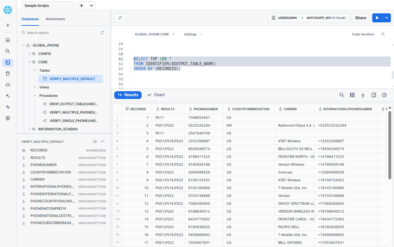 ../../_images/Snowflake-GlobalPhone-Stored-Procedures-Verify-Multiple-Default-Output-Table-View.png