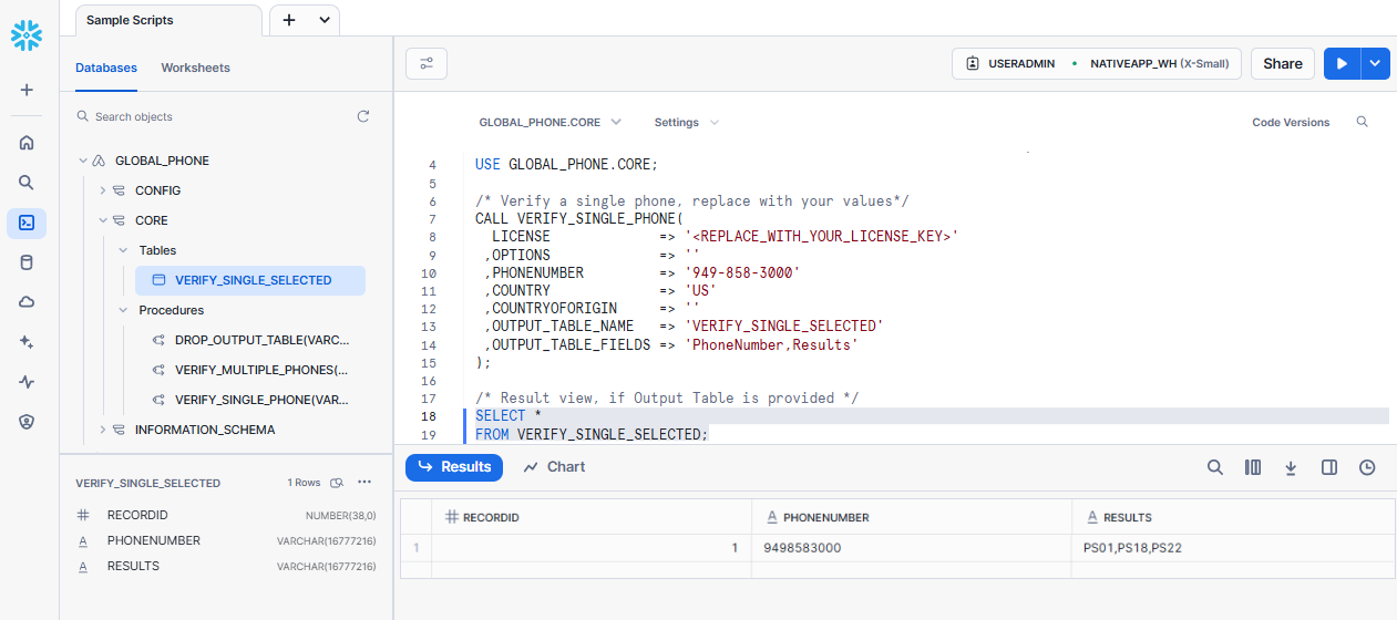 ../../_images/Snowflake-GlobalPhone-Stored-Procedures-Verify-Single-SQL-Result-Selected-Fields-Table-View.png